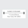 Dotty About Paper Personalized Return Address Labels (25-500 Custom mailing Address Labels) - Black and White x 100