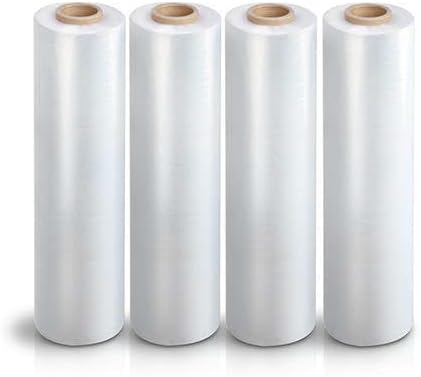 Alliance Stretch Film Hand Bundling - Clear, 18" x 1500ft, 80 Gauge, 4 Pack, Industrial Heavy Duty Shrink Wrap for Packing, Shipping, Pallet, and Moving Supplies