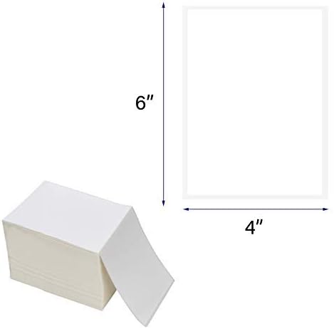 OausTect 4x6 Shipping Label 8000 Fanfold Labels for Rollo, Zebra Direct Thermal Printer, with Perforations - 8 Stack (8 Stack/8000 Labels)