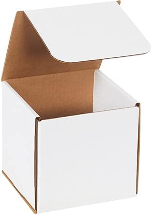White Shipping Boxes 6x6x6 Heavy Duty, Lightweight, 6"L X 6"W X 6"H Foldable Corrugated Cardboard Mailer Boxes for Packaging Small Business Mailings Gifts Promotions Crafts Moving Box 50 Pack