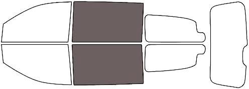 Rvinyl Window Tint Kit Compatible with Dodge Grand Caravan 2008-2020 - Back Precut Kit - 35%