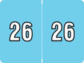 2026 Year Stickers, Doctor Stuff 2026 Chart Stickers, Light Blue Color Coded, Data File Style, USA Made Year Labels for End Tab File Folders, 500/Roll, 1 Roll, 15/16" x 1-1/4"