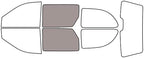 Rvinyl Window Tint Kit Compatible with Dodge Caravan 2001-2007 - Back Precut Kit - 50%