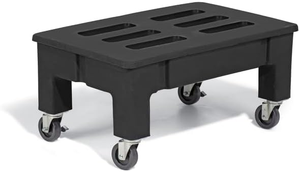 PolyMight Mobile Heavy-Duty Poly Dunnage Rack with Caster Wheels for Warehouses and Commercial Industrial Storage 36" x 22" x 16" with 600 lb Capacity