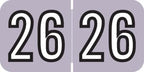 2026 Year Stickers, Doctor Stuff 2026 Chart Stickers, Purple/Black Color Coded, Barkley FYBAM Style, USA Made Year Labels for End Tab File Folders, 500/Roll, 1 Roll, 3/4" x 1-1/2"