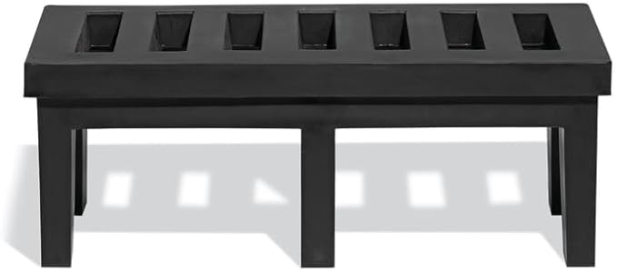 PolyMight Heavy-Duty Plastic Poly Dunnage Rack for Warehouses and Commercial Industrial Storage 48" x 22" x 18" with 1200 lb Capacity