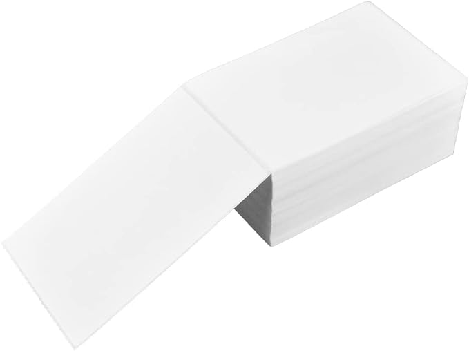 Arkscan SL500 4x6 Fanfold Shipping Label (500 Pages per Stack) for Arkscan 2054N, 3044C & Zebra Compatible Printers, Direct Thermal, White