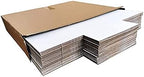 50 Pack, Wonfer Letter Size Corrugated Mailer, 11 1/8 x 8 5/8 x 2'', Easy-Fold Shipping Box, White,Height Adjustable,Literature mailer,Comic book mailer