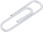 JAM PAPER Colorful Standard Paper Clips - Regular 1 Inch - White Paperclips - 100/Pack