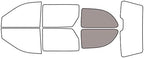 Rvinyl Window Tint Kit Compatible with Dodge Caravan 2001-2007 - Cargo - 50%