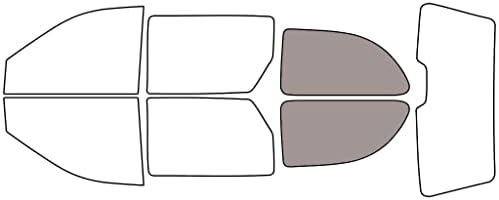 Rvinyl Window Tint Kit Compatible with Dodge Caravan 2001-2007 - Cargo - 50%