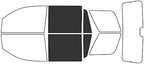 Rvinyl Window Tint Kit Compatible with Chevrolet Tahoe 2015-2020 - Back Precut Kit - 20%