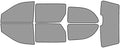 Rvinyl Window Tint Kit Compatible with Dodge Caravan 2001-2007 - Complete Precut Kit - 50%