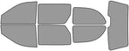 Rvinyl Window Tint Kit Compatible with Dodge Caravan 2001-2007 - Complete Precut Kit - 50%