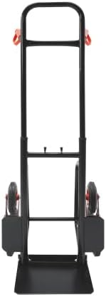 【LuckyNote】 Folding Stair Climbing Dolly, 330 Lb Capacity Manual Truck Heavy-Duty Stair Climbing Hand Truck Trolley with Telescoping Handle and 6 Wheels,17.2x17.3x48.2 inches