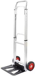 LEADALLWAY Hand Truck Aluminum Foldable Hand Cart with 6" Wheels 220 lbs Capacity