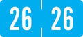 2026 Small Year Labels, Doctor Stuff 2026 Chart Stickers, Light Blue Color Coded, Tab Products Style, USA Made Year Stickers for End Tab File Folders, 500/Roll, 1 Roll, 1/2" x 1-1/8"