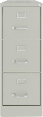 UrbanPro 3 Drawers 40.19" Vertical Light Gray Metal Filing Cabinet Lockable Pre-Assembled Stationary Letter Size for Home, Office