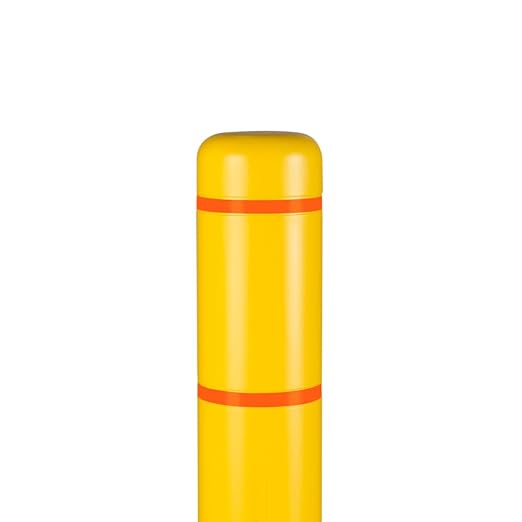 Innoplast BollardGard 7" x 52" Bollard Cover Yellow (Yellow Orange Tape)