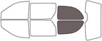Rvinyl Window Tint Kit Compatible with Dodge Caravan 2001-2007 - Cargo - 35%