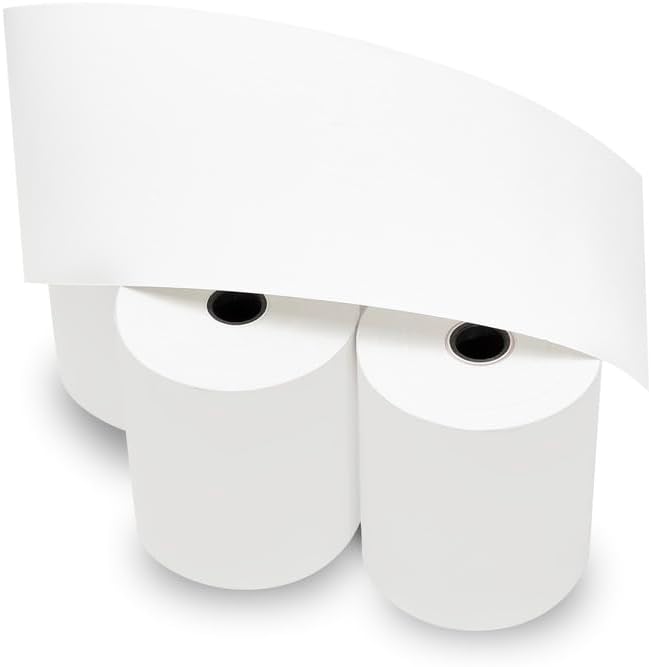 3-1/8" (80mm) X 230' (3"dia) Cash Register Thermal Paper Case of 50 Rolls POS