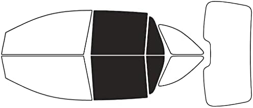 Rvinyl Window Tint Kit Compatible with Ford Edge 2007-2014 - Black 20% - Single Ply No Bubble Film - Do it Yourself Vehicle Back Precut Kit