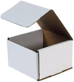 Secure Seal Shipping Boxes - 6x6x4" Mailers - White Foldable Corrugated Cardboard Packaging for Mailing, Moving, Storage, and Organizing - Strong Lightweight Foldable (Bulk 50 Pack)