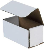 Secure Seal Shipping Boxes - 6x3x3" Mailers - White Foldable Corrugated Cardboard Packaging for Mailing, Moving, Storage, and Organizing - Strong Lightweight Foldable (Bulk 50 Pack)