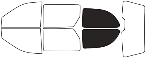 Rvinyl Window Tint Kit Compatible with Dodge Caravan 2001-2007 - Cargo - 20%