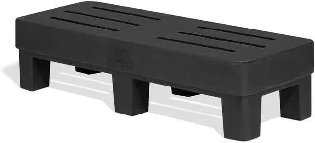 PolyMight Heavy-Duty Plastic Poly Dunnage Rack for Warehouses and Commercial Industrial Storage 48" x 18" x 12" with 1500 lb Capacity