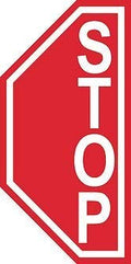 "Stop Left Side"- Durable Laminated Vinyl Floor Sign- Sign by Graphical Warehouse- 5S Safety and Security Signage, Visual Communication Tool (26x13")