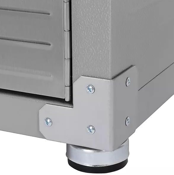 Heavy Duty Storage Solid Stainless Steel Cabinet with Lockable, Adjustable Shelf, Metal Garage Organizer (Granite, 48" W x 24" D x 72" H)