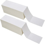 4x6 Direct Thermal Labels - Fanfold with Perforations - Permanent Adhesive - 2 Stack 1000 Labels