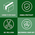 HERKKA Clear Packing Tape, 18 Rolls Heavy Duty Packaging Tape for Shipping Packaging Moving Sealing, Thicker Clear Packing Tape, 1.88 inches Wide, 65 Yards Per Roll, 1170 Total Yards