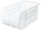 Akro-Mils 30240 AkroBins Plastic Storage Bins, Space-Saving Stackable Bins for Garage, Pantry, Craft Organization, 15-Inch x 8-Inch x 7-Inch, Clear, 12-Pack