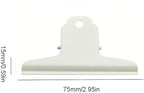2PCS Extra Large Binder Clips Metal Bulldog Clips Large Paper Clamps Holder Chip Clips for Home School Office Drawing Bag White 3inch