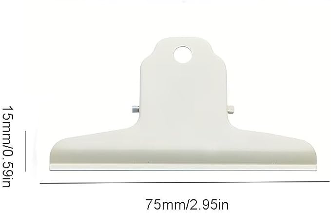 2PCS Extra Large Binder Clips Metal Bulldog Clips Large Paper Clamps Holder Chip Clips for Home School Office Drawing Bag White 3inch