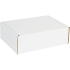 Box USA 12" Deluxe Shipping Boxes, 12 1/8"L x 9 1/4"W x 4"H, 50-Pack - White Box Mailers for Packaging, Storage, Gifts or Bulk Business Orders