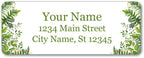 Personalized Return Address Labels - Blooming Greenery - 60-1000 Custom Self-Adhesive Stickers