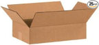 BOX USA Shipping Boxes Flat 15"L x 10"W x 4"H 25-Pack - Corrugated Cardboard Box for Moving, Mailing, Packing, Packaging and Storage