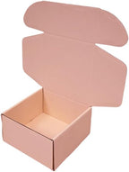 10 Pcs 9.8 x 9.8 x 4 inches Large Size Corrugated Cardboard Gift Boxes Recyclable Shipping Boxes for Mailing & Holidays, Wedding, Birthday, Gifts Packaging (Powder Pink, 9.8 x 9.8 x 4")