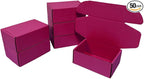 50 Pcs 4.3 x 3.1 x 2 inches Mini Size Corrugated Cardboard Gift Boxes Recyclable Shipping Boxes for Packing Jewelry Ornament Gift Craft Packaging Supplier (Cranberry, 4.3 x 3.1 x 2")