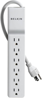 Belkin 6-Outlet Commercial Power Strip Surge Protector, 6ft Cord, 720 Joules, White