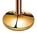 New Star Foodservice 54736 Round Top Brass Plated Stanchions, Set of 2 Posts with 1 of 79.5-Inch Red Velvet Rope