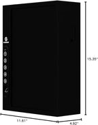 XDeer 60-Key Biometric Lock Box, Wall Mount with Anti-Theft Key Slot and Combo Lock for Hotels & Offices