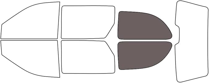 Rvinyl Window Tint Kit Compatible with Dodge Caravan 2001-2007 - Cargo - 35%