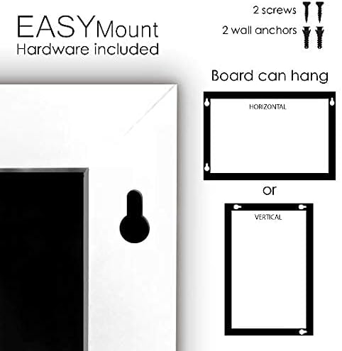 Loddie Doddie Magnetic Dry Erase White Board for Wall - 24" x 36" White Frame - Built-in Marker Tray & Stain-Resistant Surface