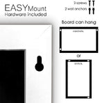 Loddie Doddie Magnetic Dry Erase White Board for Wall - 24" x 36" White Frame - Built-in Marker Tray & Stain-Resistant Surface