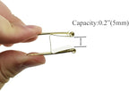 HAHIYO Binder Clips Paper Clamps Spring Steel Sturdy Small 0.75 inches Width 0.2 Inch Capacity No Sharp Edges Heavy Duty Tight Grip Reusable Gold Metal Bright Finish for Home Office School 30 Pack