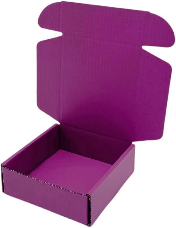 50 Pcs 6.3 x 6 x 1.6 inches Shipping Boxes for Small Business Cardboard Corrugated Mailer Boxes for Shipping Packaging Holidays Craft Gifts Giving Products (Cranberry, 6.3 x 6 x 1.6")